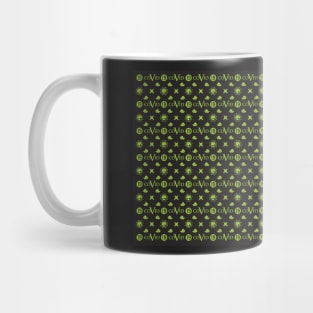 COVID 19 Pattern Black Lime Mug